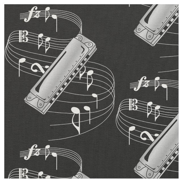 Harmonicatyg - mörk tyg (Närbild)