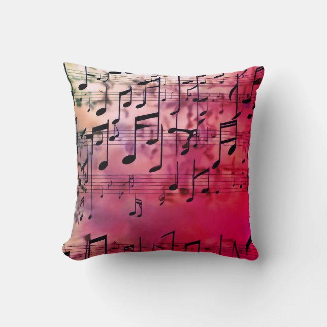 Harmonious Hues: Trending Music-Inspired Mode Kudde (Framsida)