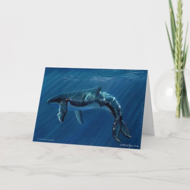 Harmonious Humpback Whale Greeting Card Kort (Framsida)