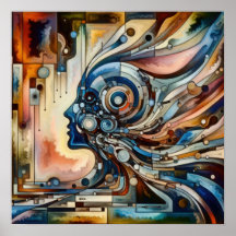 Harmonious Paradox - Abstrakt Woman Art