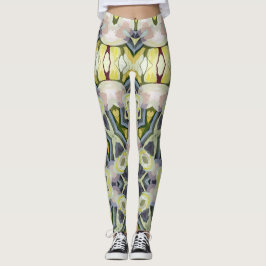 Harmonious Retro Vintage Artdeco Pastel Mönster Leggings
