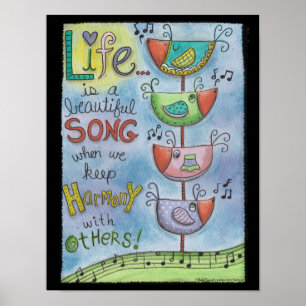 Harmonisering av fågelkvartetten poster