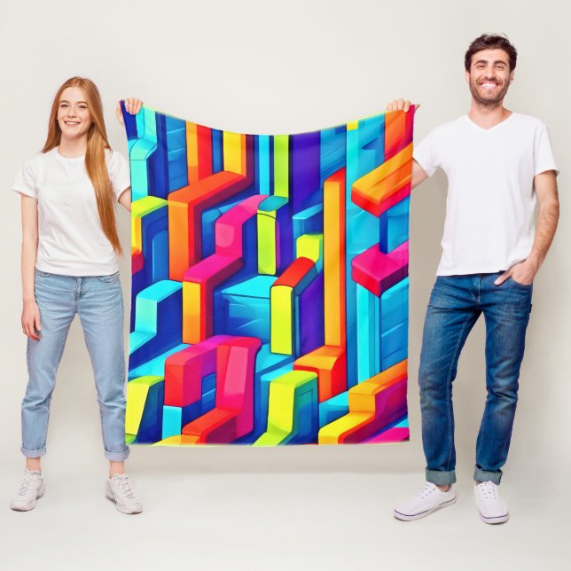 Harmonisering av geometrisk Abstrakt Fleecefilt (På plats)