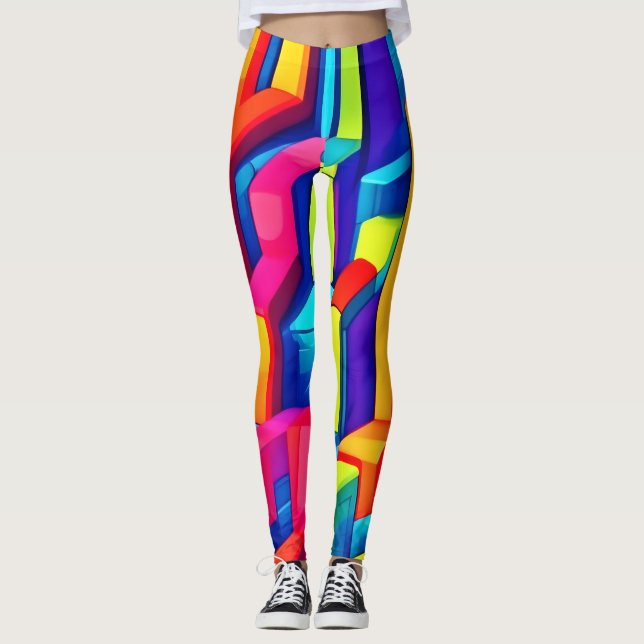 Harmonisering av geometrisk Abstrakt Leggings (Framsida)