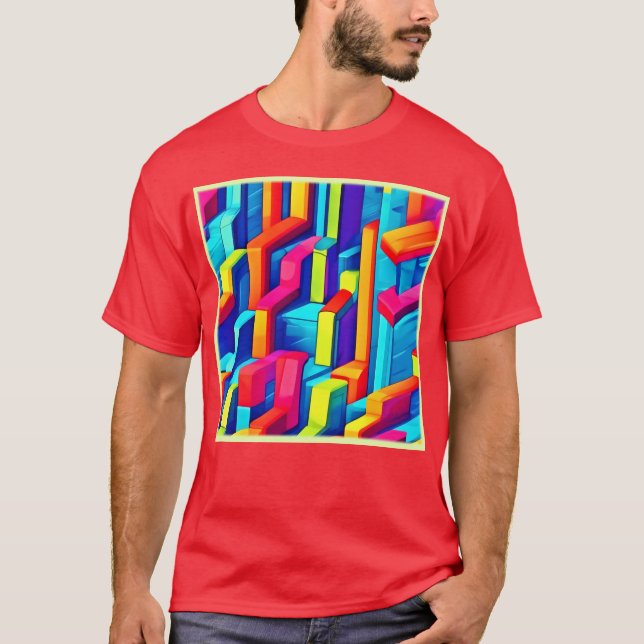 Harmonisering av geometrisk Abstrakt T Shirt (Framsida)