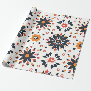 Harmonisering av geometrisk Blommigt Presentpapper