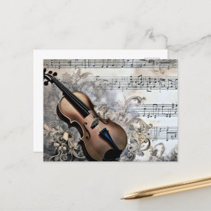 Harmoniseringsteknik, musikillustration vykort