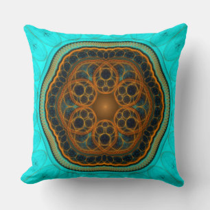Harmonisk fraktal mandala kudde