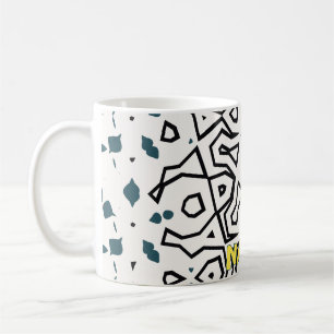 Harmonisk Gult, Grönt, blått och svart Kaffemugg