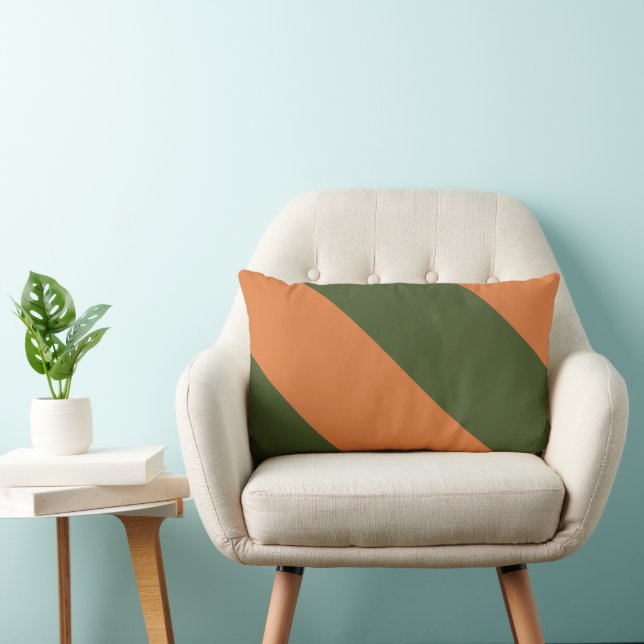 Harmonisk Orange Grön Lumbarkudde (Stol)