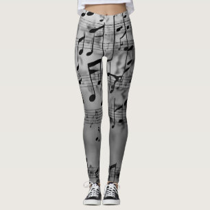 Harmoniska skuggor: Grått Mode inspirerad av Music Leggings