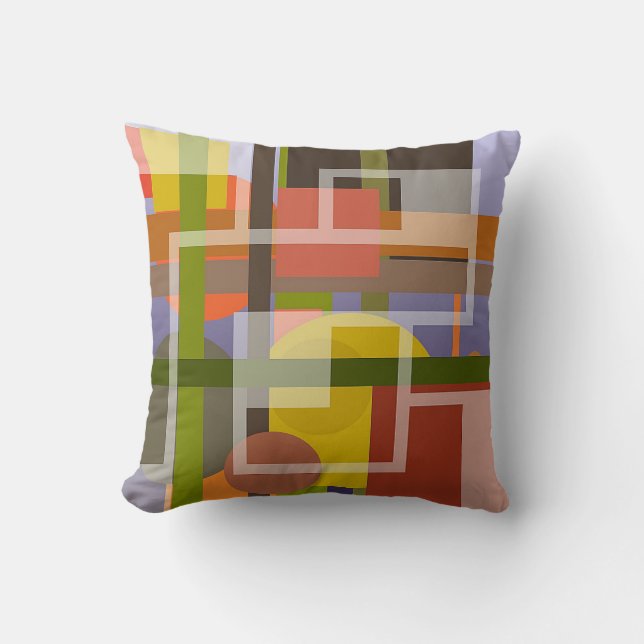 Harmoniskt dämpa med modern abstrakt design kudde (Framsida)