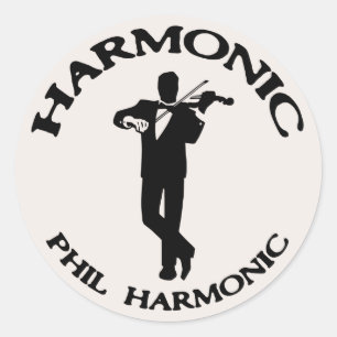 Harmoniskt harmoniska Phil Runt Klistermärke