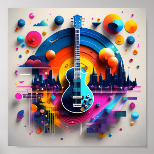 HarmoniSonic Fusion: en visuell ode på Beat och Poster