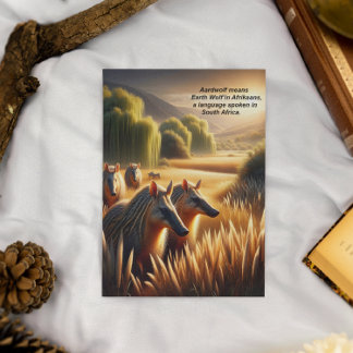 Harmoniy in Nature: AardVARV Frolicking i Fält Vykort