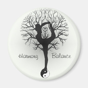 Harmony & Balance Yin Yang Livets träd Magnet