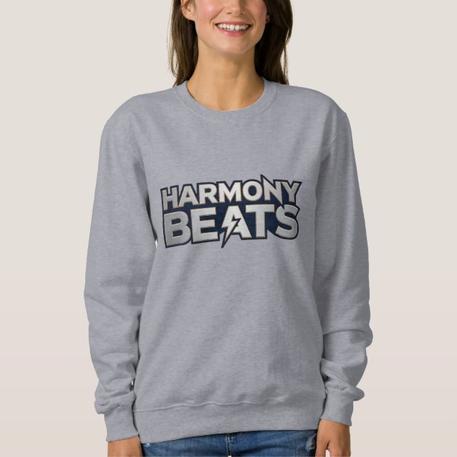 Harmony Beats – Music Vibes Text Art T Shirt (Framsida)