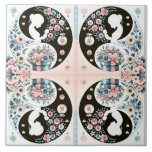 Harmony Haven Tiles Kakelplatta<br><div class="desc">Låt Mamma utstråla balansen i rymden med dessa AI-designade Yin-Yang-plattor. Mönster med två energikällor blandar blommor (fred) och grenar (styrka) av oliver - som symboliserar hennes närande dualitet. Perfekt för ryggstödsutslag i köket,  meditationsutrymmen eller som fristående väggkonst.</div>