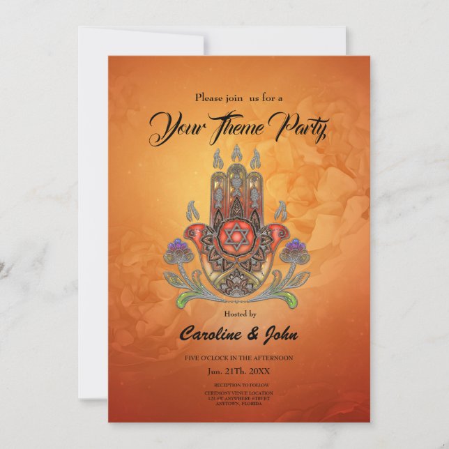 Harmony i färg och form inbjudningar (Framsida)