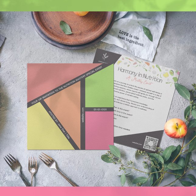 Harmony i näringshändelse inbjudningar ( Infuse your invitation with energy and style as you add your event title, date, and time. )