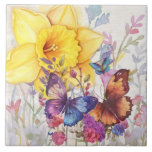 Harmony in Bloom: Naturens dans Kakelplatta<br><div class="desc">Låt din fantasi vrida genom detta pulserande kollage, där fjärilar dansar och blommor blommar i harmoni. Förankrad av daffodil är den här komplicerade designen en hyllning till naturens livliga energi i dess sammanlänkade skönhet. Varje inslag flyter samman och framkallar en känsla av tillväxt och dynamik - ett bevis på livets...</div>