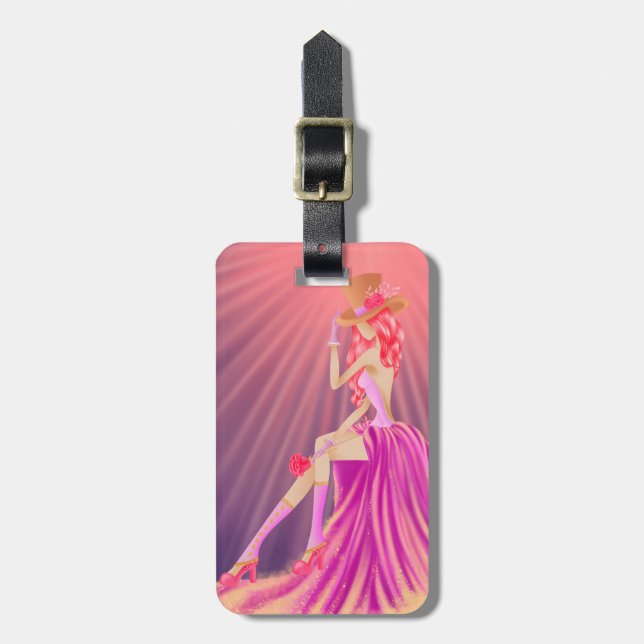 "Harmony in Stardust" A Glamous Steampunk Queen Bagagebricka (Vertikal Framsida)