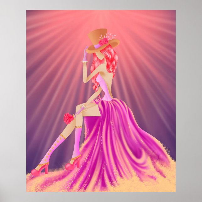 "Harmony in Stardust" A Glamous Steampunk Queen Poster (Framsidan)