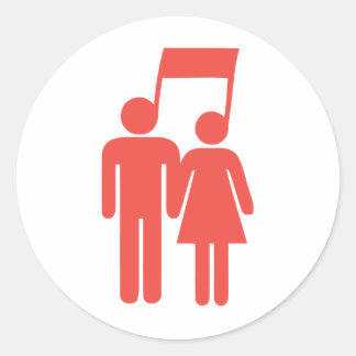 Harmony in Sync Runt Klistermärke