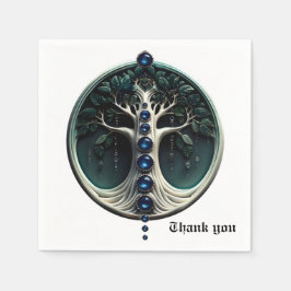 Harmony in teal, Mystical Livets träd. Pappersservett