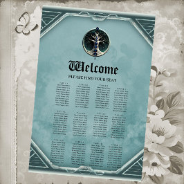 Harmony in teal, Mystical Livets träd. Poster