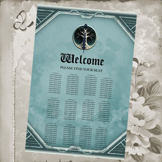 Harmony in teal, Mystical Livets träd. Poster (Skapare uppladdad)