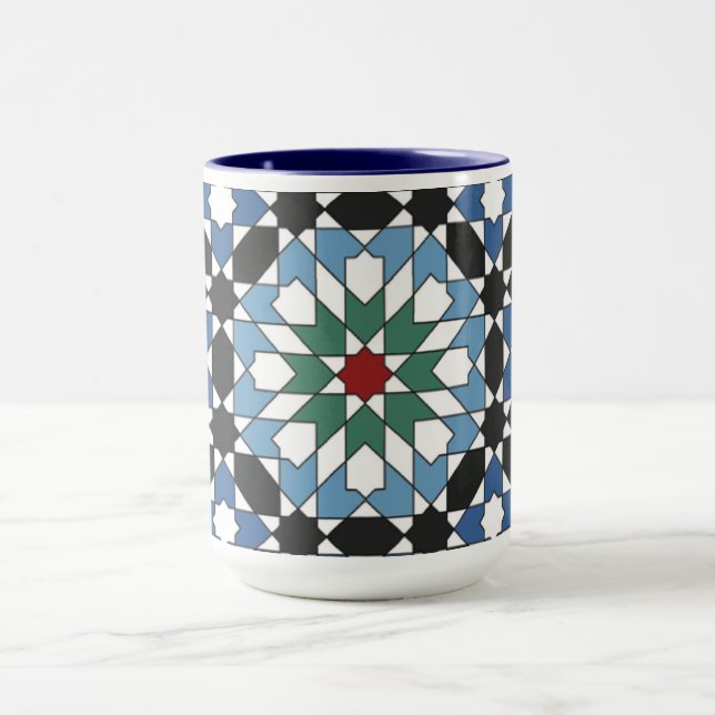 Harmony in Tiles – Moroccan Geometric Mug Mugg (Center)