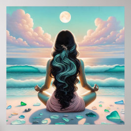 Harmony Meditation på Beach Poster
