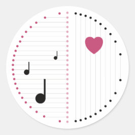 Harmony of Kärlek Runt Klistermärke