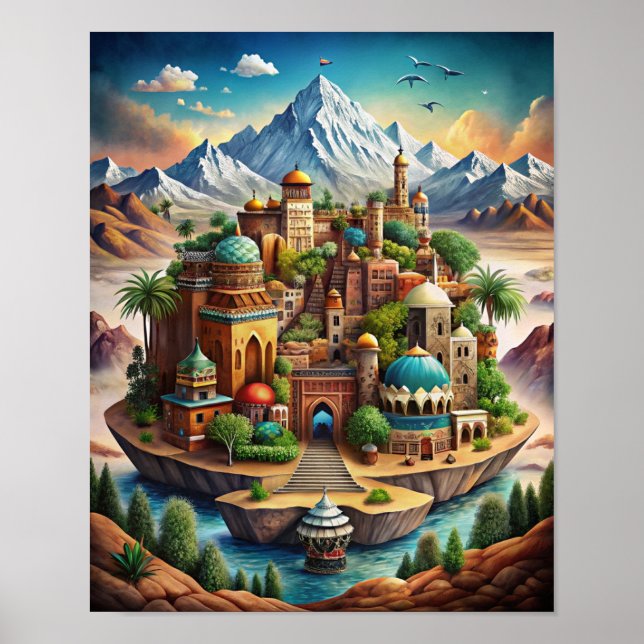 Harmony of Moroccan Landscapes: A Fusion of Nature Poster (Framsidan)