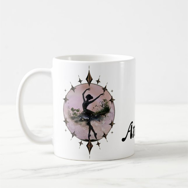 Harmony of Movement The ballerina in the starlight Kaffemugg (Vänster)