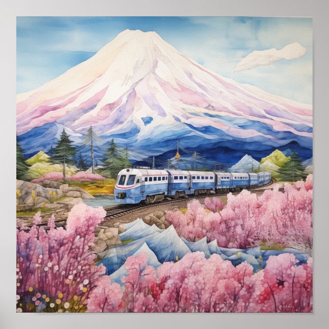 Harmony of Nature & Speed, Mount Fuji #2 Poster (Framsidan)