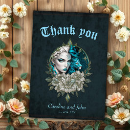 Harmony of the inslag, kvinnan med lejon. tack kort