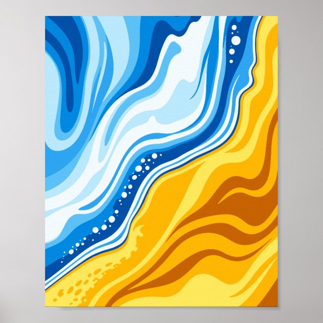 Harmony of Water and Fire Waves Poster (Framsidan)