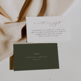 HARMONY Oliv grönt Bröllop A Note on presentations Tilläggskort
