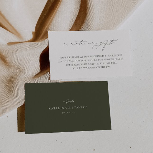 HARMONY Oliv grönt Bröllop A Note on presentations Tilläggskort (Skapare uppladdad)