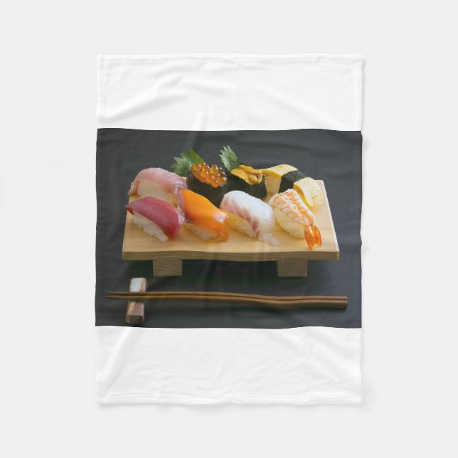 Harmony on Hinoki – Sushi Platter Fleece Blanket (Framsidan)
