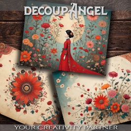 Harmony Öster - uppsättning 3 - Decoupage -