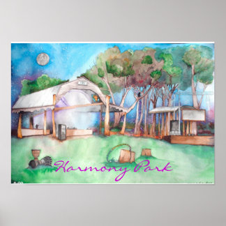 Harmony Park @ Night Poster