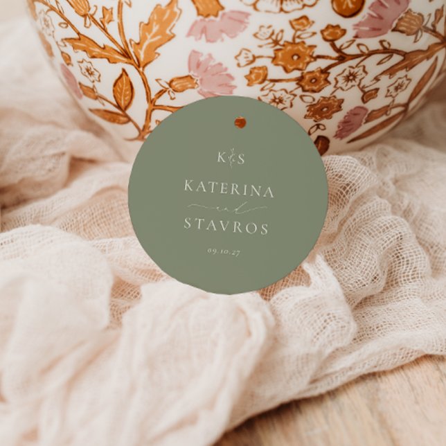 HARMONY | Sage Grönt Bröllop Gåvor Etiketter (Skapare uppladdad)