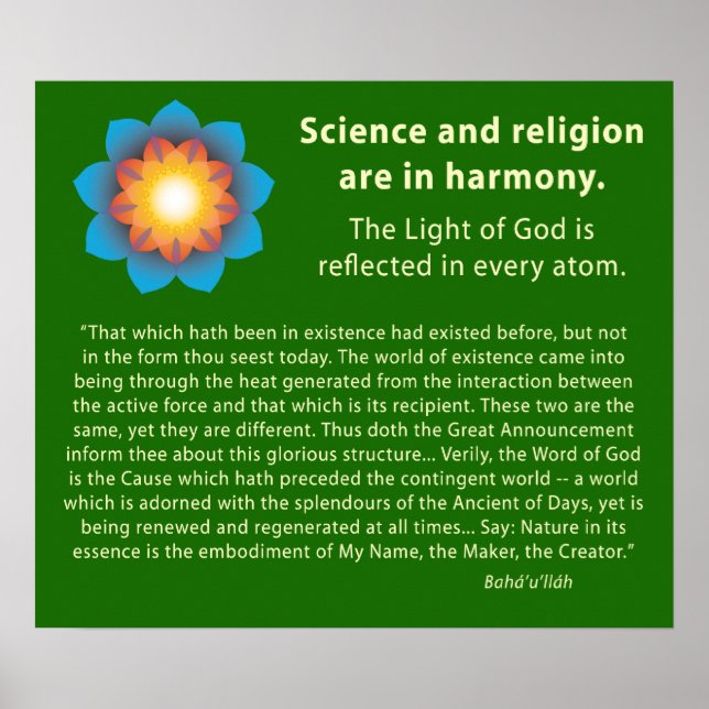 Harmony Science Religion Poster (Framsidan)