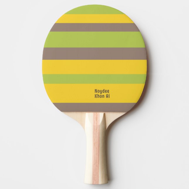 Harmony Stripes Lines Brown Yellow Green Pingisracket (Framsidan)