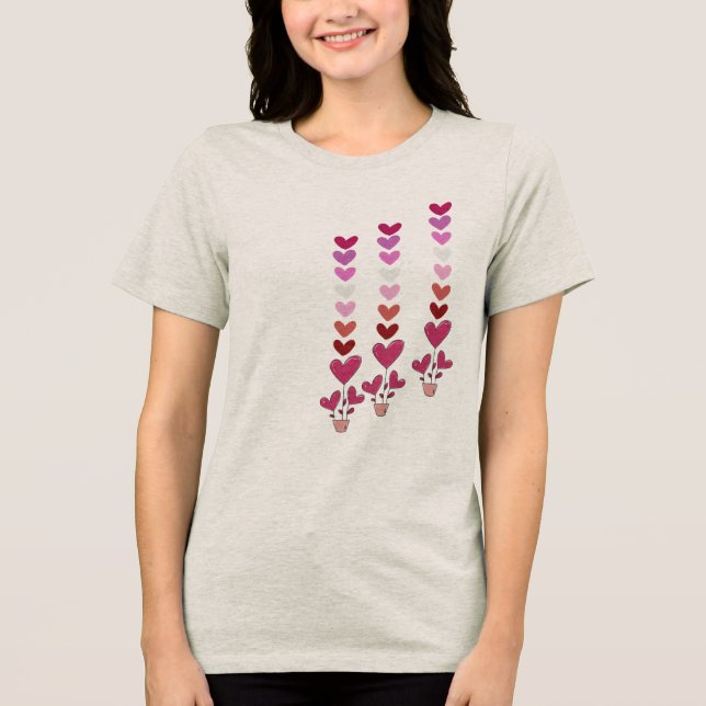 Harmony T-Shirt – Minimalist Heart Design Tee  (Framsida)