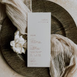 HARMONY Terracotta Place Menu Meny<br><div class="desc">HARMONY | Terracotta Rust Orange Elegant minimalist,  gästkort och meny för bröllop. Funktioner,  modern terracotta-typografi och matchande färg-stöd. Observera att gäst namn måste anges och varje kort måste läggas till i din kundvagn individuellt.</div>