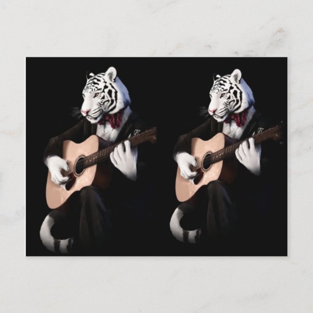 Harmony Tiger – Elegant Postcard Design Vykort (Framsida)